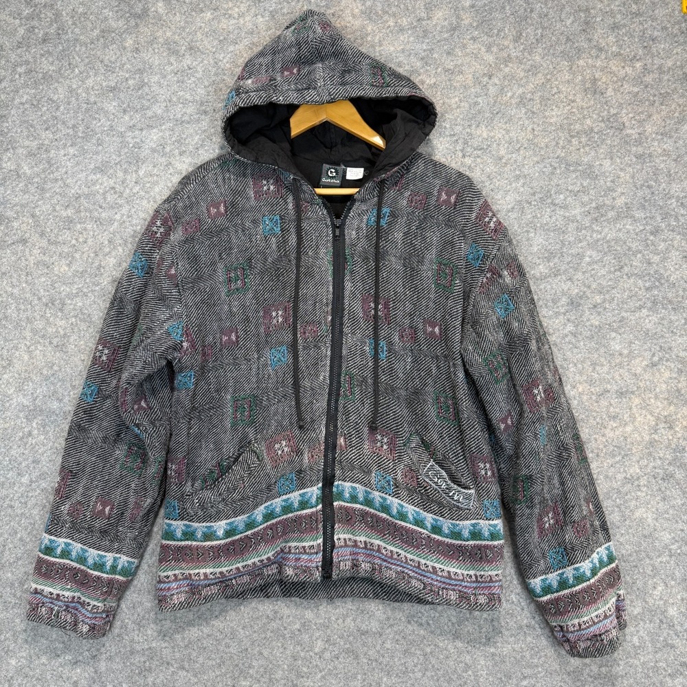 Vintage Gotcha Hoodie Jacket Mens Small Medium ? Baja 90s Y2K Beach‎ Surf Skate